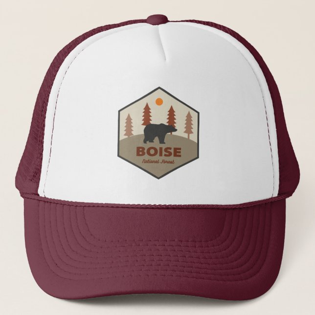Boise National Forest Idaho Bear Trucker Hat (Front)