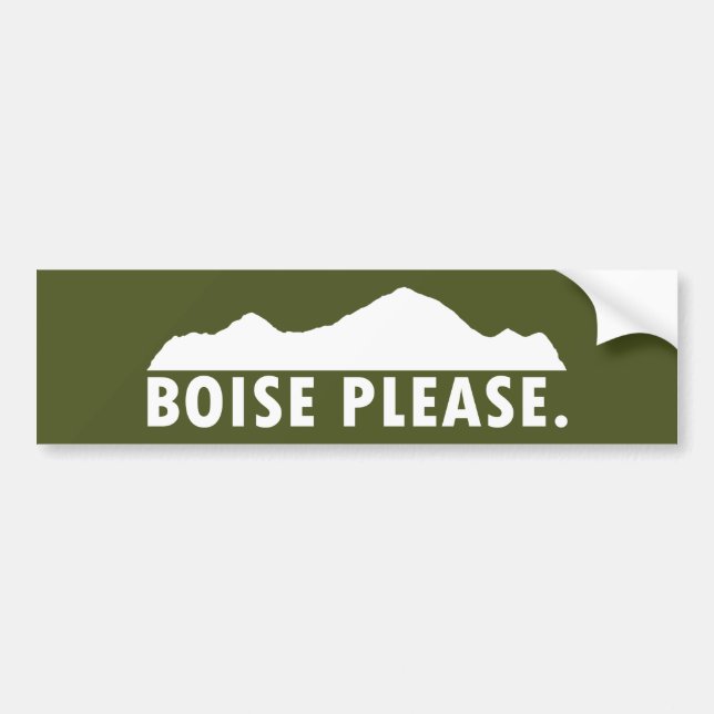 Boise Please Bumper Sticker (Front)