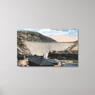 Boise River and Great Arrow Rock Dam Canvas Print