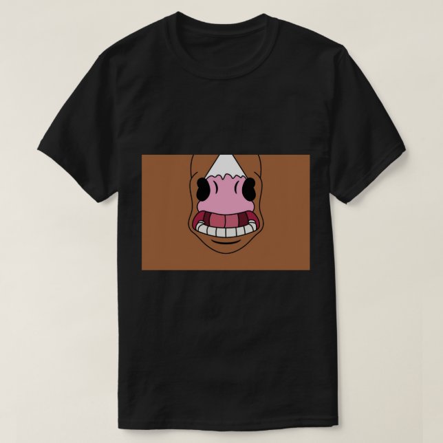 Bojack Horseman. Cartoon Horse Mouth. Mask T-Shirt (Design Front)