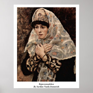 Bojarenmadchen By Surikov Vasily Ivanovich Poster