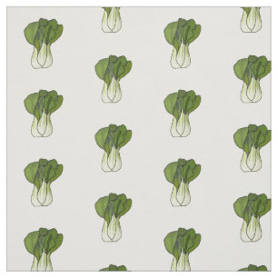 Bok choy cartoon illustration fabric