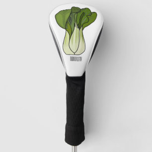 Bok choy cartoon illustration golf head cover