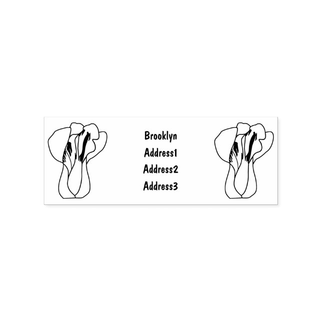 Bok choy cartoon illustration rubber stamp (Imprint)