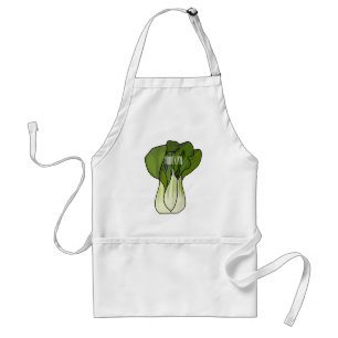 Bok choy cartoon illustration standard apron
