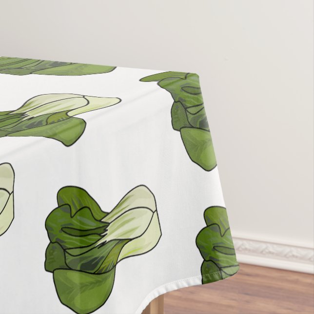 Bok choy cartoon illustration  tablecloth (In Situ)