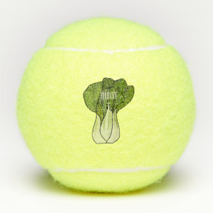 Bok choy cartoon illustration tennis balls