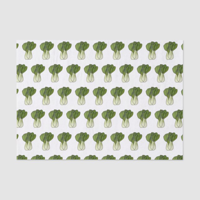 Bok choy cartoon illustration  tissue paper (Front)