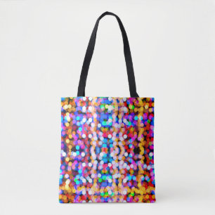 Bokeh abstract background blur tote bag
