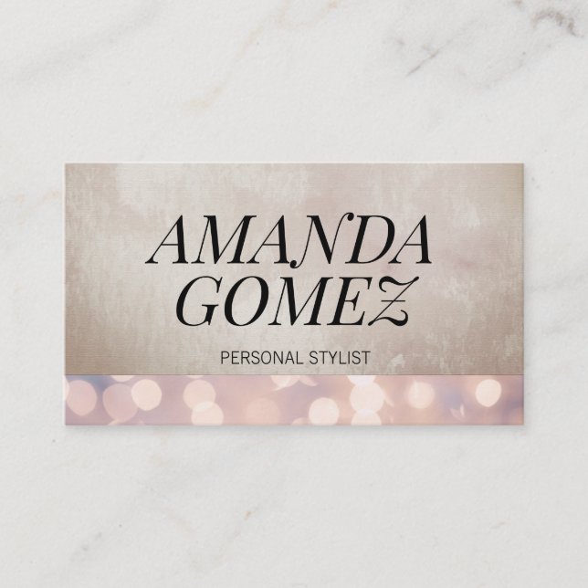 Bokeh and Lux Texture Business Card (Front)