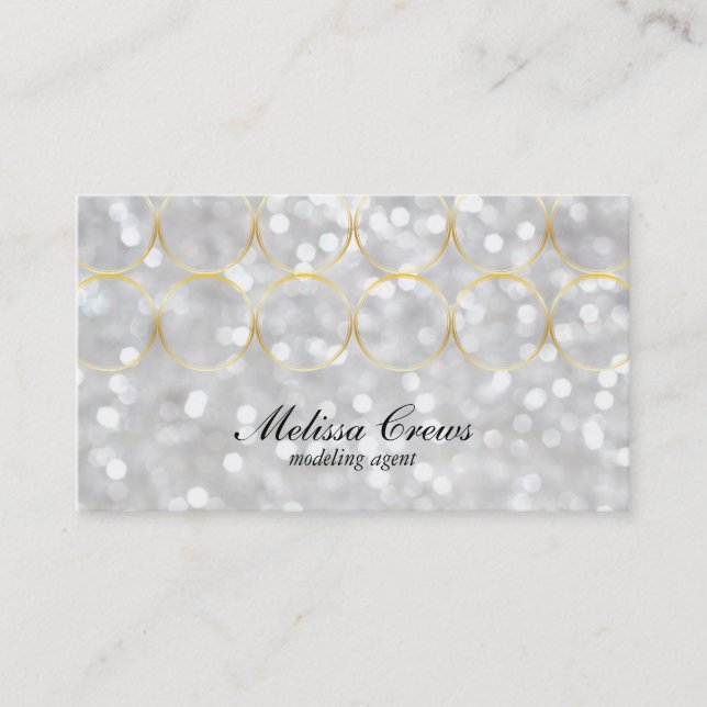 Bokeh and Rings Business Card (Front)