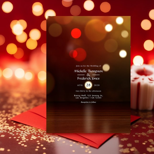 Bokeh Beach Wedding Invitation (Creator Uploaded)