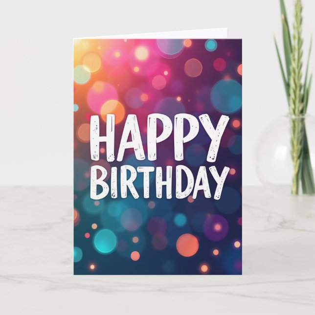 Bokeh Birthday Card (Front)
