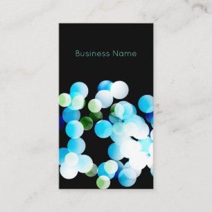 Bokeh Blue Elegant Modern Business Card