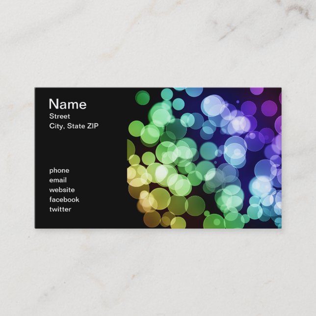 Bokeh Business Card (Front)