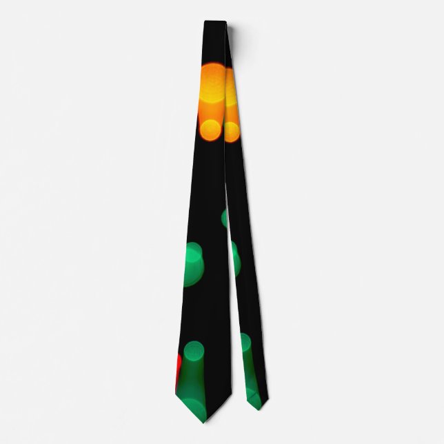 Bokeh Christmas Lights With Zoom Light Trails Tie (Front)