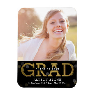 Bokeh Collage EDITABLE COLOR Graduation Magnet
