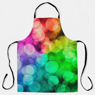 Bokeh colorful rainbow background apron