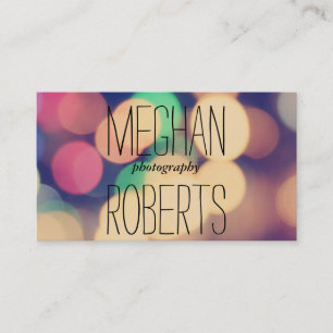 Bokeh   Colourful Business Card