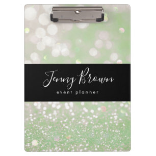 bokeh crystal glitter pastel monogram Clipboard