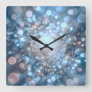 bokeh effect square wall clock