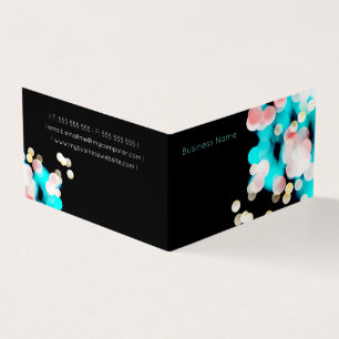 Bokeh Elegant Modern Business Tent Folded Card