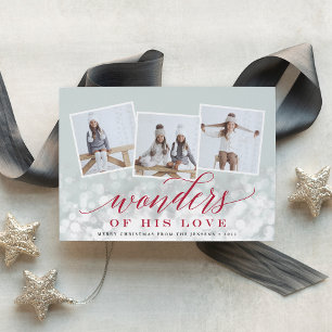 Bokeh Flare   Holiday Photo Collage Card