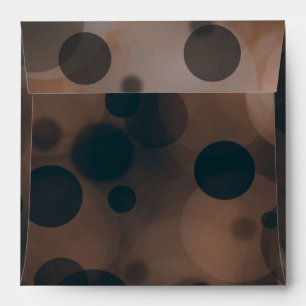 Bokeh Glam Brown Beige & Gold Invitation Envelopes