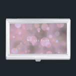 Bokeh Glam Pink & Gold Business Card Holder<br><div class="desc">Bokeh Glam Pink & Gold Business Card Holder. Customise with any text or leave it blank.</div>