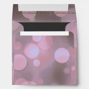 Bokeh Glam Pink Grey & Gold Invitation Envelopes