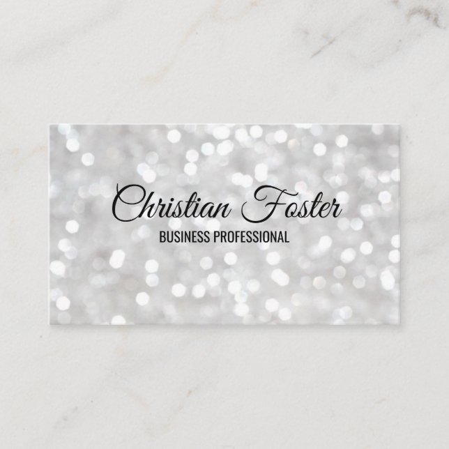 Bokeh Glitter Glamour Business Card (Front)