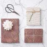 Bokeh Golden Lights Christmas Holiday Wrapping Paper Sheet<br><div class="desc">this rose-coloured bokeh with golden strings lights will add chic and glamour to your Christmas Holiday gifts this season.</div>