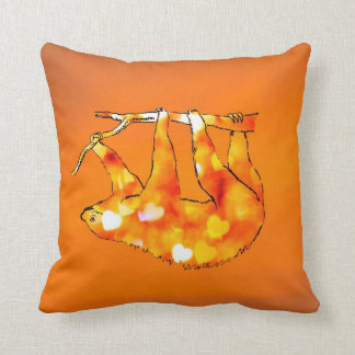 Bokeh Hearts Sloth Cushion