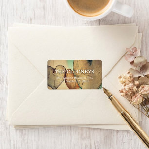 Bokeh Hearts Wedding Address Labels