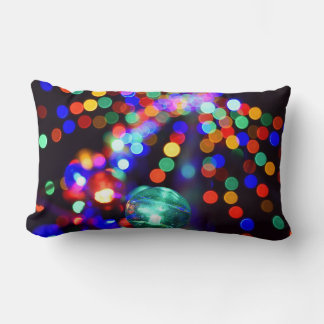Bokeh Holiday Lights Throw Pillow