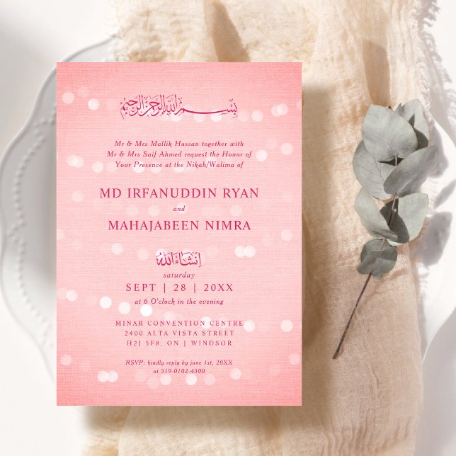 Bokeh Islamic Wedding Invitation (Creator Uploaded)