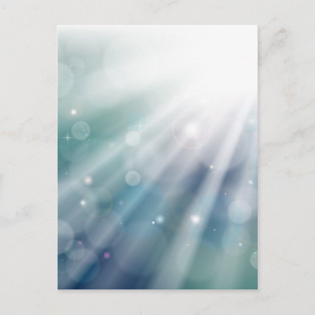 Bokeh light rays background postcard (Front)