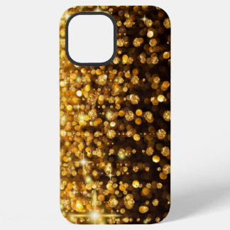 bokeh lights, decoration, stones, background, gold iPhone 12 pro max case