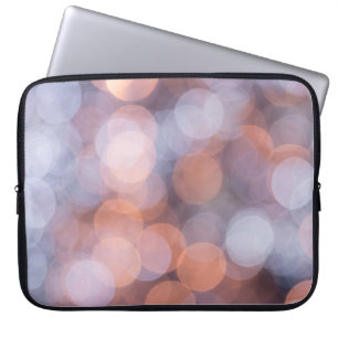 Bokeh lights effect design shiny laptop sleeve