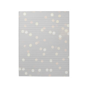 Bokeh Lights Stationery Lined Notepad