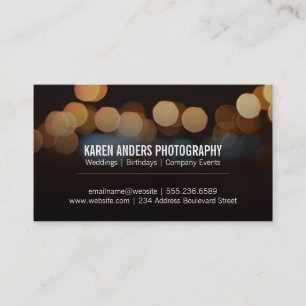Bokeh   Night Lights II Business Card