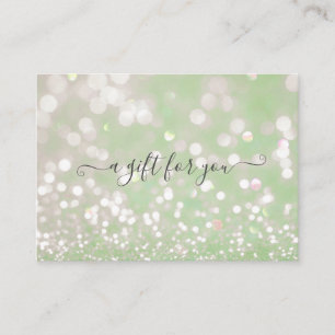 bokeh pastel crystal gift certificate