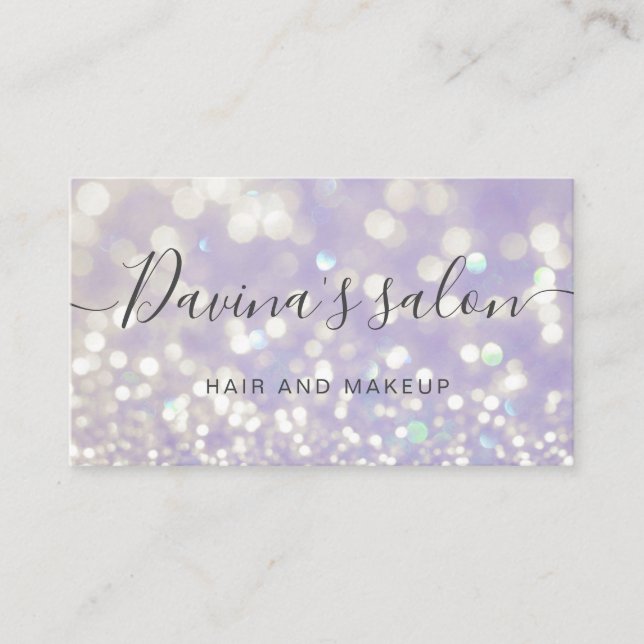 bokeh pastel crystal luxurious Business Card (Front)