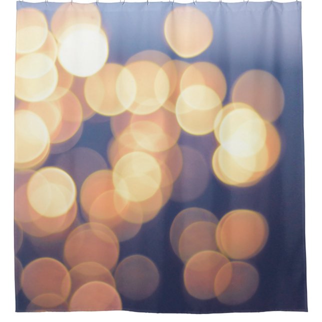 Bokeh photography of lights shower curtain (Front)