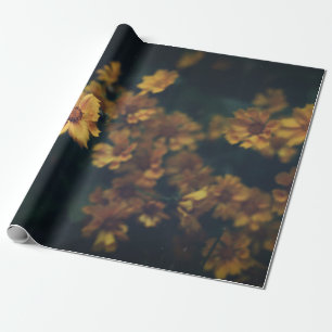 BOKEH PHOTOGRAPHY OF YELLOW FLOWERS WRAPPING PAPER