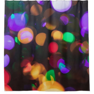 Bokeh photography shower curtain