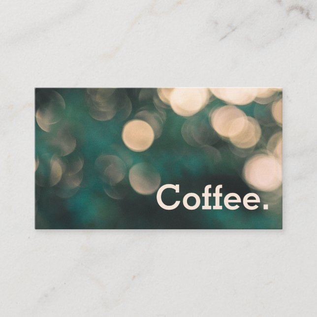 Bokeh Scene Simple Loyalty Coffee Punch-Card Card (Front)