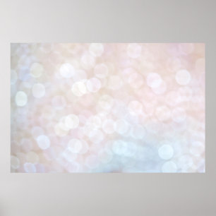 Bokeh sparkle white texture poster
