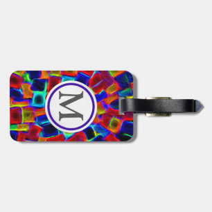 Bokeh Squares Luggage Tag