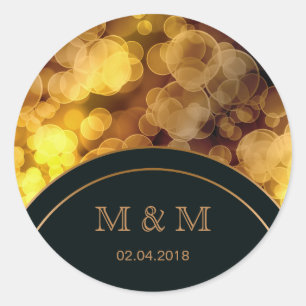 Bokeh Style Gradient Classic Round Sticker